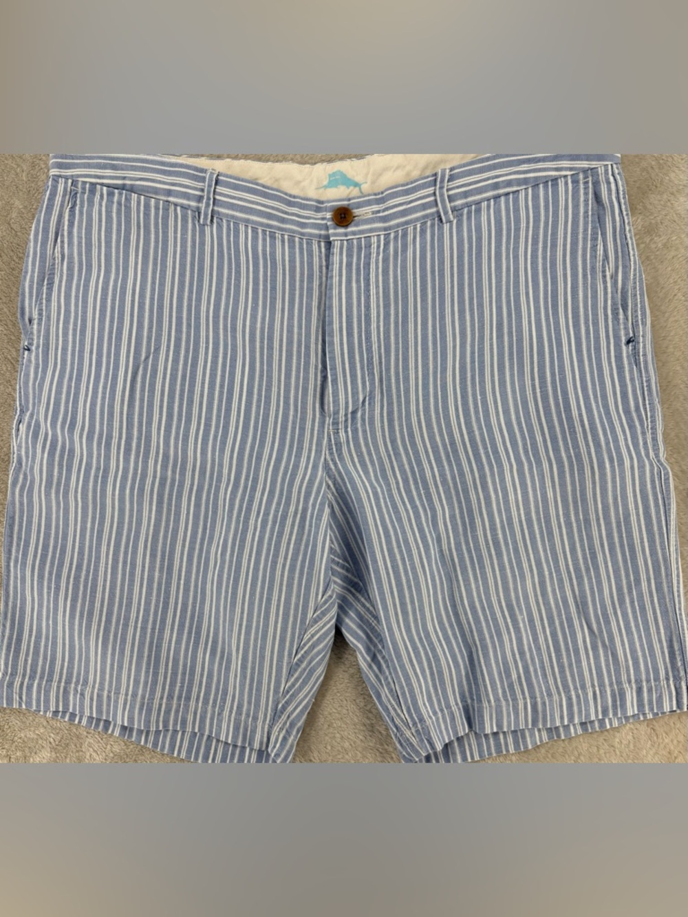 Tommy Bahama Men's Striped Shorts Size 38 Blue White Casual Island Summer